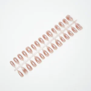 Elegant Nude Soft Gel Cat Eye Press-on Nails Short Oval Bulk Wholesale
